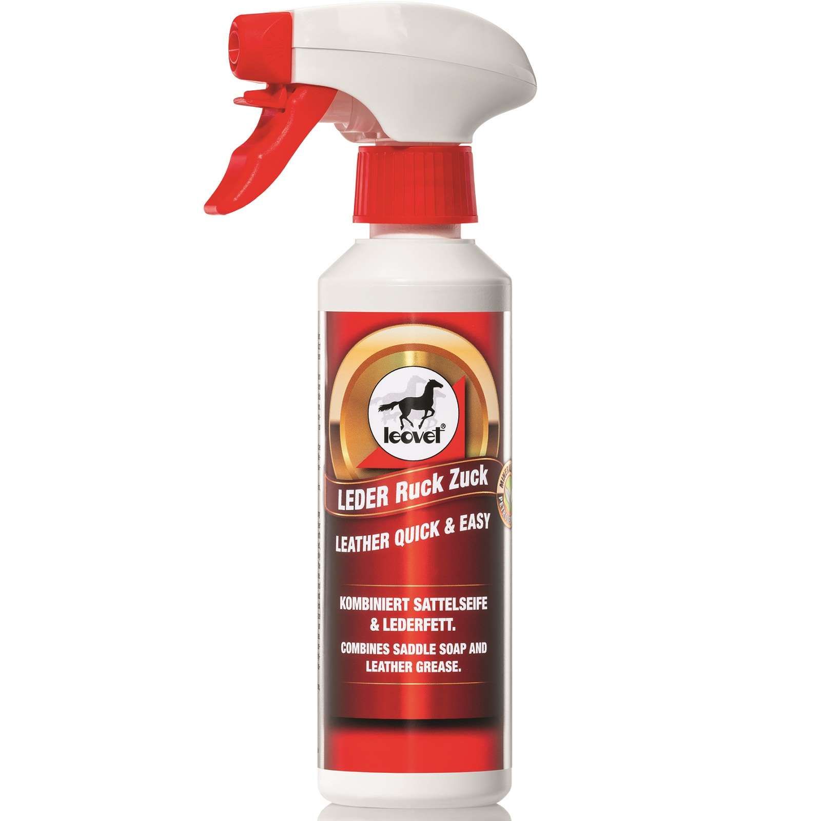 Spray nettoyant Leder Ruck Zuck pour cuir et accessoires en cuir Leovet 250 ml