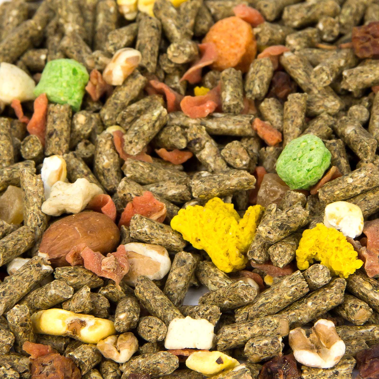 Nourriture pour chinchillas fruits et céréales Leimüller, détail