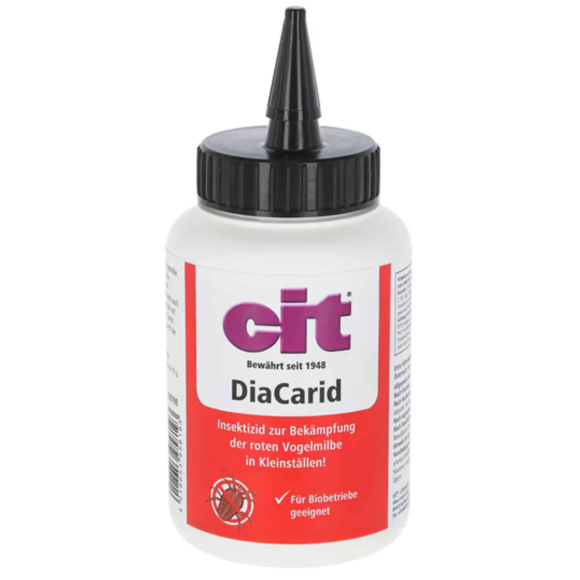 insecticide, DiaCarid, squeeze bottle, white bottle, red label