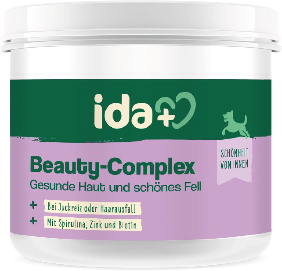 IdaPlus Beauty Complex för hundar, kompletteringsfoder hud & päls, 350 g