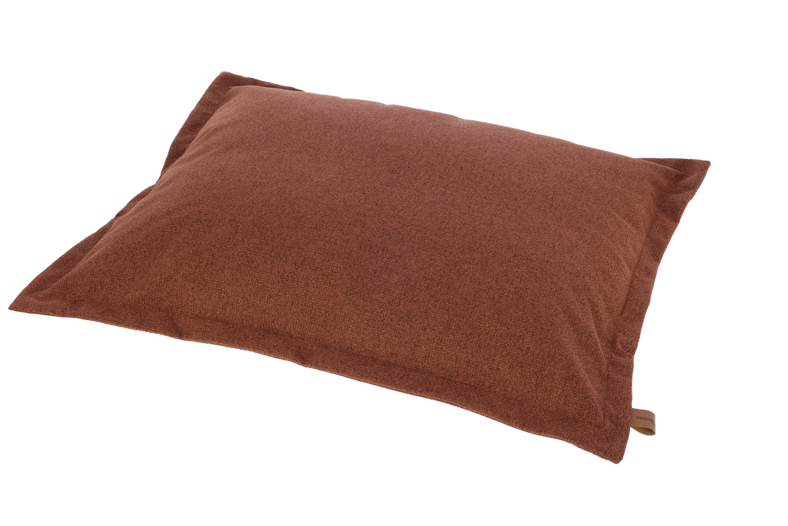 pillow, cushion, brown, textured, fabric