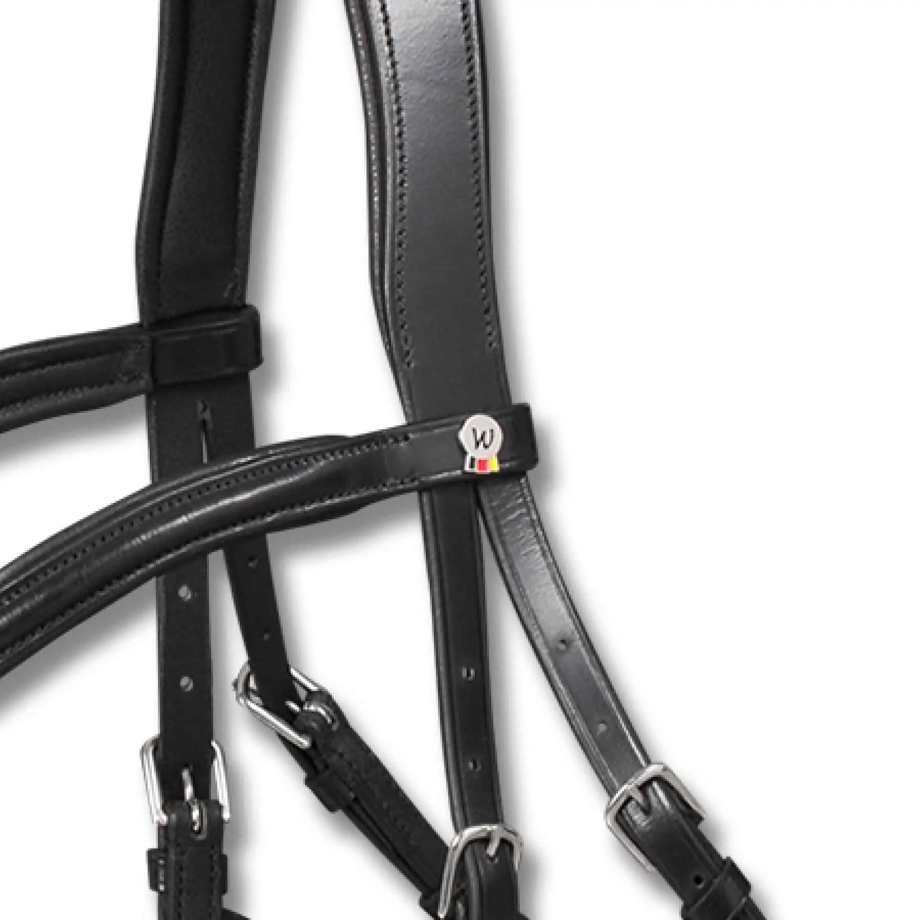 Bridon Waldhausen X-Line Hackamore sans mors, cuir, noir FULL